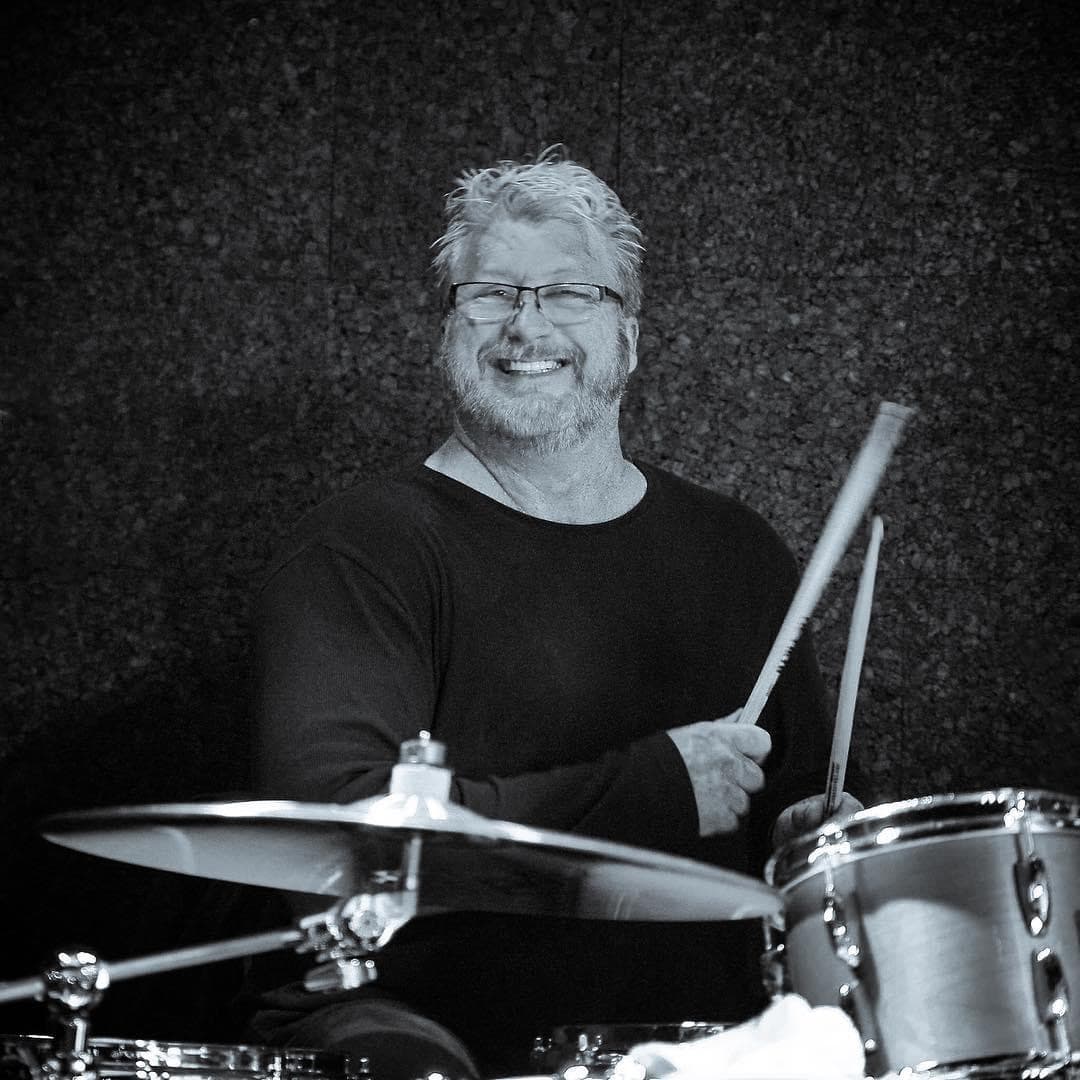 Joe Lana Jr. behind the kit